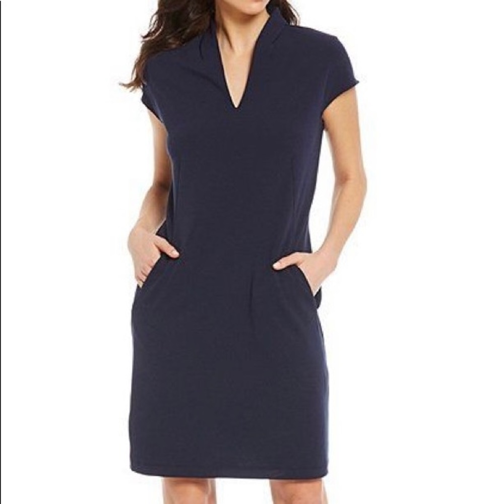 Gibson * Latimer Shawl V-Neck Sheath Dress